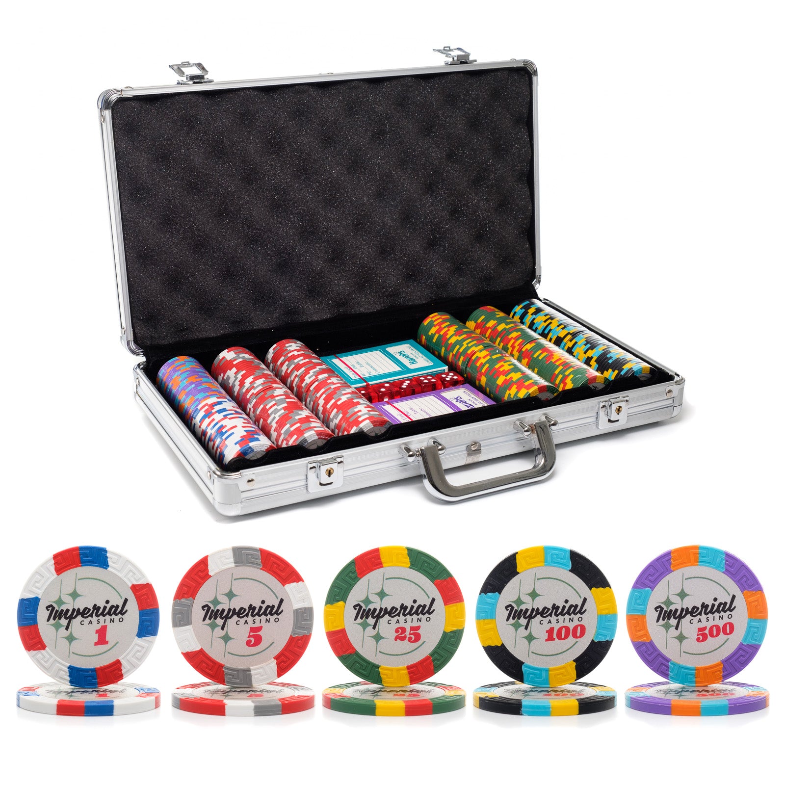 Nolie Casino Poker Chip Set 200 Pcs with Reinforced Aluminum Case for Gambling(11.5 Gram)