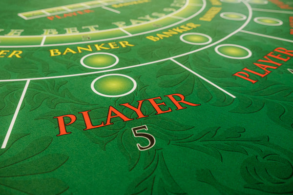 Monaco - Mini Baccarat Table Layout - GREEN | Casino Supply